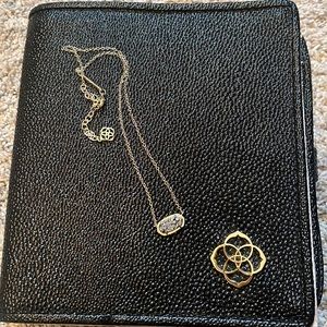 Kendra scott platinum drusy and gold Elisa